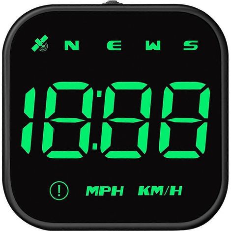 Compteur de vitesse GPS, affichage tête haute, navigation routière, affichage de l'heure, alerte de vitesse excessive, alerte de fatigue