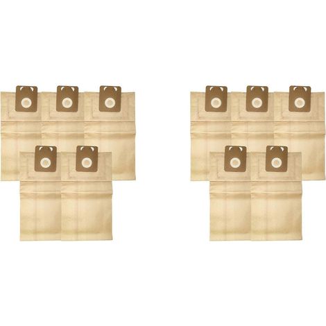 Lot de 10 sacs à poussière pour aspirateur compatibles avec les modèles Nilfisk VP100, VP200 et VP300. Accessoires pour aspirateur : sacs à poussière en papier. (1/5)