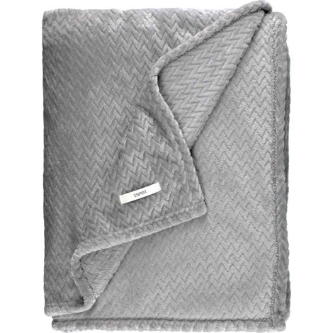 ESPRIT couverture COMFY - 1 pièce 150x200 cm, gris (1/4)
