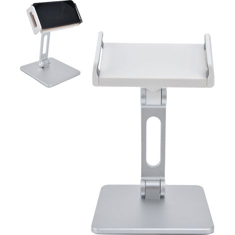Support pliable pour tablette et smartphone, compatible iPad, Huawei, Apple, support inclinable argenté (MT135) (1/5)