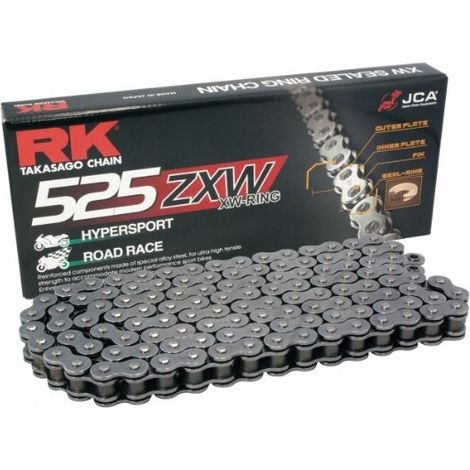 CADENA DE TRANSMISIÓN RK 525ZXW-110 (XW-RING) CON LENTE (CLF) INCLUIDA, COLOR ESTÁNDAR (CAPACIDAD: HASTA 1300 CCM) (46,4 KN)