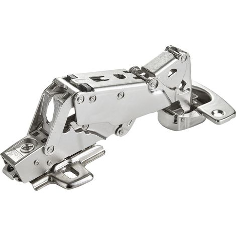 SOTECH Weitwinkelscharnier 165° Sensys 8657i Eckanschlag (vorliegend) Null-Einsprung, Soft-Close und Schließautomatik, Schnellmontage inkl. Montageplatte Höhe 1,5 mm