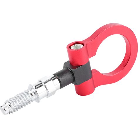Front-Abschlepphaken aus Aluminium für Pkw, roter Zierring, Zubehör der E-Serie, Montagesatz (1/5)