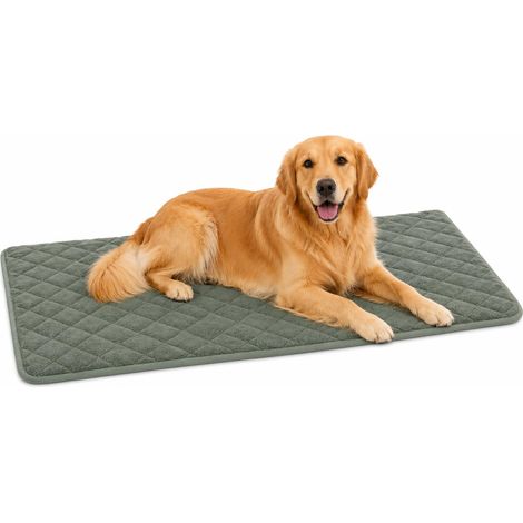 Panier Chien - Coussin Chien et Chat orthopédique Vert XXL - idéal pour Cages métalliques - Couchage - 116x69x2cm (1/5)