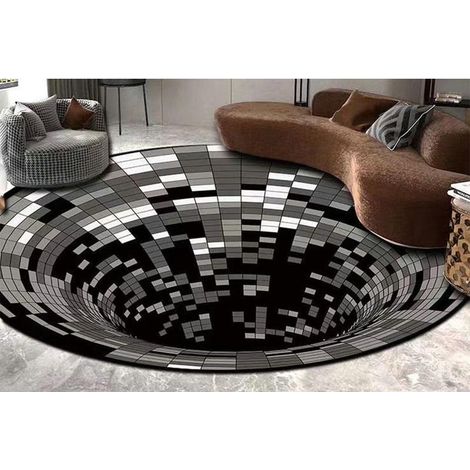 Tapis rond 3D stéréoscopique (80 cm)