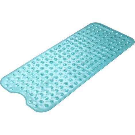 Badematte, 99 x 41 cm, rutschfeste Duschmatte mit Saugnäpfen und Abflusslöchern, Badematte
