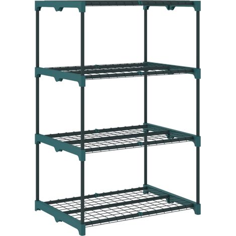 Étagère pour Plantes 4 Niveaux 105 cm Porte Plante en Acier Support Fleurs Intérieur Extérieur Balcon Terrasse 67x49cm (1/5)