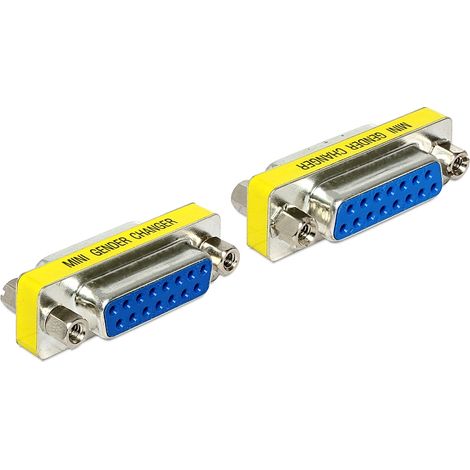 Delock adapter sub-d 15 pin female  female gender changer