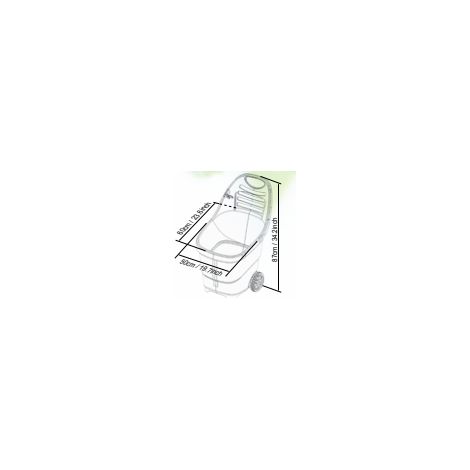 TEC HIT 390670 - Chariot de Jardin Brouette - 62 litres - 2 Roues: Diamètre 170 mm - (1/5)