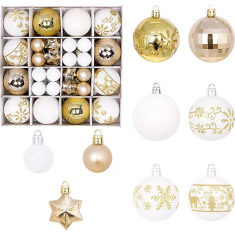 44 adornos para árbol de Navidad, de 3 a 6 cm. (1/5)