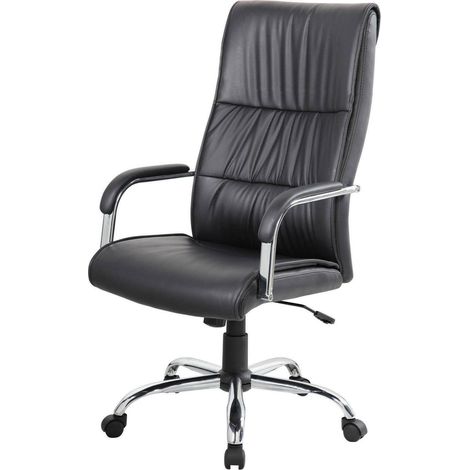 Silla con Ruedas - Sillón de Oficina Negro (1/3)