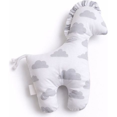 Glückspferd, weiches Stofftier aus Baumwolle für Babys - Graue Wolken (1/4)