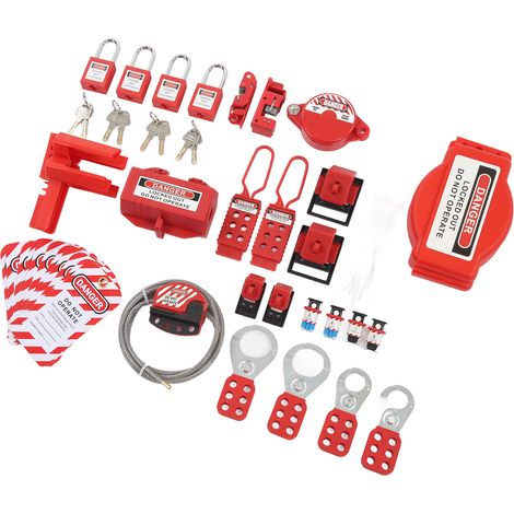 Eosnow 47-teiliges Lockout-Tagout-Set für Industrieanlagen, Tresorschlsser, elektrische Sicherheitsvorhngeschlsser, Kombinationsset