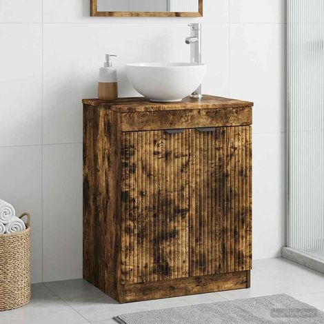 vidaXL Mobile da Bagno Rovere Fumo 54 x 41 x 70 cm