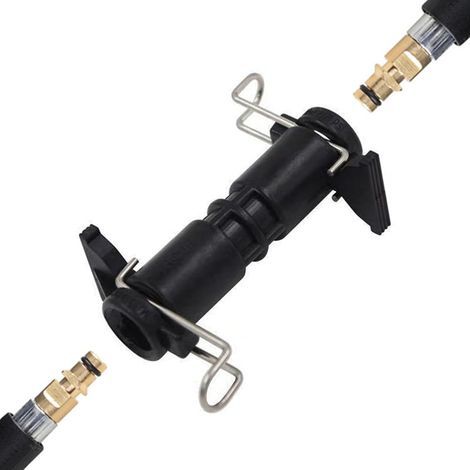 Kit de raccordement de tuyau d'extension pour tuyaux haute pression, compatible avec les nettoyeurs haute pression Karcher K2, K3, K4, K5, K6, K7, adaptateur de connexion durable. (1/5)