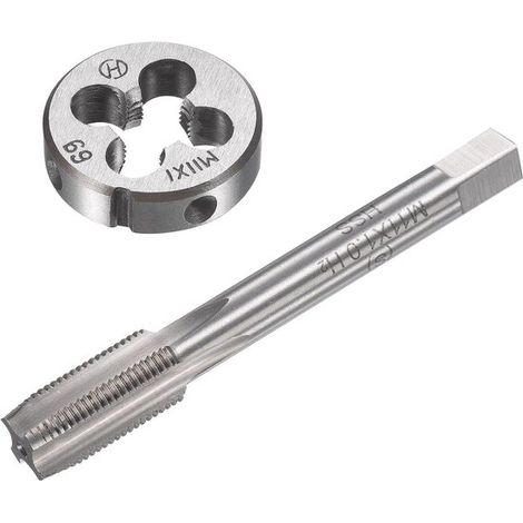 Set di maschi a mano - Set di maschi metrici M11 x 1 mm, filettatura per macchine HSS, lega di acciaio per utensili tonda, adatto per viti (1/5)
