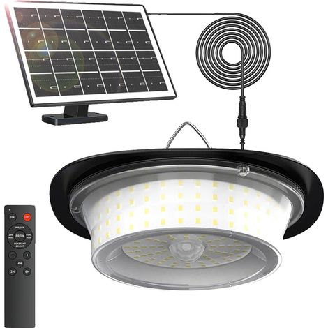 Solar-LED-Außenleuchter, Bewegungsmelder, Fernbedienung, Einheitsmodell (1/2)