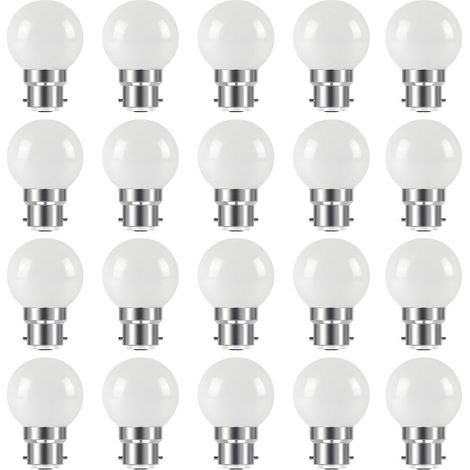 Ampoules à baïonnette B22 - Paquet de 20 ampoule LED feston 2W - blanc chaud [Classe énergétique B] (1/5)