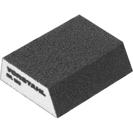 Cube abrasif en éponge, oblique, trapézoïdal, chanfreiné, pour le ponçage, P80 Vorstahl (1/5)