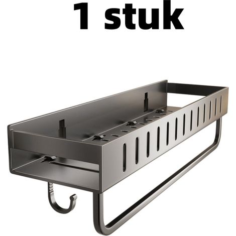 1 pièce boîte de rangement étagère porte papier toilette sans perçage ventouse adapté pour ranger les rouleaux de papier toilette et mouchoirs 30 sur 11 sur 5 cm couleur grise (1/5)