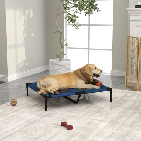 Transat chien chat pliable bleu, cadre acier HAVRYA (1/3)