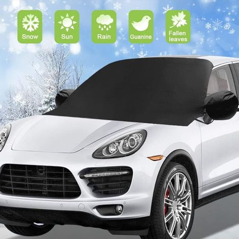 Couverture Pare-Brise Voiture, Bâche Pare Brise Protection Magnétique, Protection Pare-Brise-Soleil Givre Repliable Avant Auto Universelle pour Anti-Neige, UV, Poussière, Pluie - 210 x 122 cm (1/5)