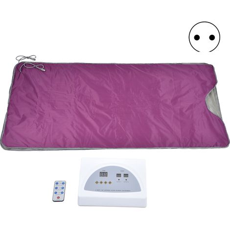 Couverture infrarouge lointain violette, thérapie détox sudation chauffante à vapeur, avec télécommande, pour maison, prise UE 220V (1/5)