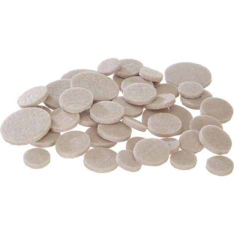 Interiors By Premier Floor Protected 80Pc Beige Adhesive Felt Pads, Comprehensive Felt Pads, Easy Application Felt Furniture Pads (1/4)