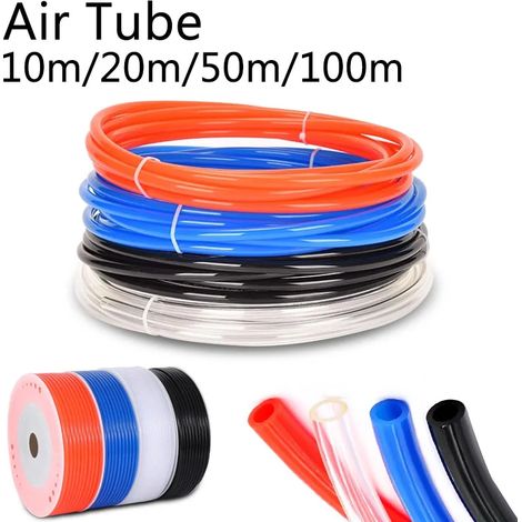 Tuyau pneumatique transparent de 50 m (6 x 4 mm) en polyuréthane (1/5)