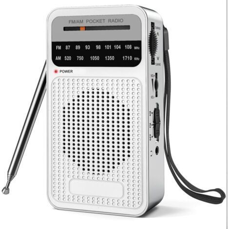 AM FM Portable Radio, Transistor Radio with Powerful Speaker, Headphone Jack, 2AA Battery Operated Radio for Long Range Reception, Pocket Radio for Indoor, Outdoor and U-U Use (1/4)