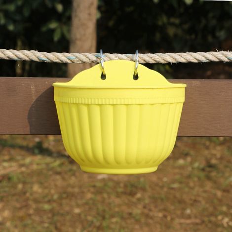 1 jardinière murale pour décoration de balcon de jardin extérieur, jaune 21 cm (1/4)
