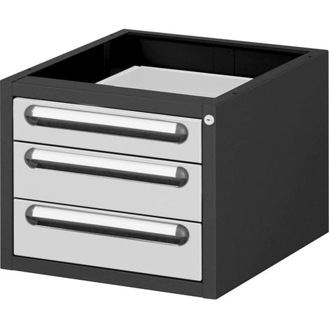 STIER Unterschrank Container Premium mit 3 Schubladen BxTxH 480x600x395 mm (1/4)