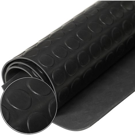 1mt x 20mt Pavimento antiscivolo bolflex bullonato copripavimento bollato in pvc 1,2mm - NERO