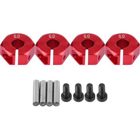 Adaptateur de moyeu hexagonal 12mm universel pour voitures RC 1/10 HSP Sakura (6mm, rouge) (1/5)