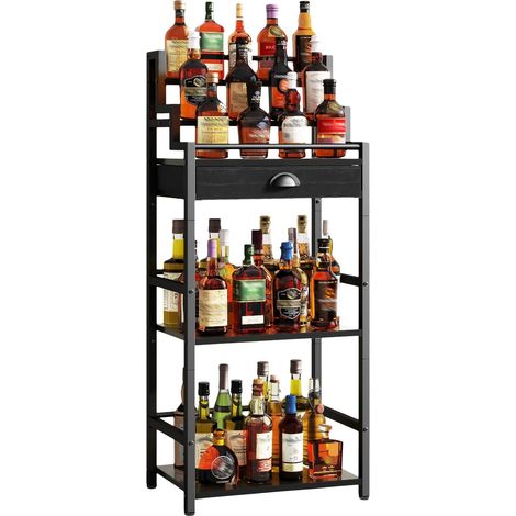 Range Bouteille Vin à Plusieurs Niveaux,Porte Bouteille,Noir TMJ915B (1/5)
