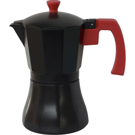 Cafetière induction aluminium noir 3 tasses