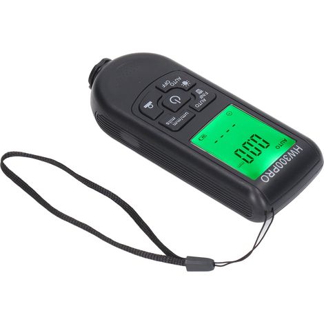 Jauge d'épaisseur de revêtement numérique ABS avec cordon portable et fonction d'arrêt automatique, pour peinture extérieure noire. (1/5)