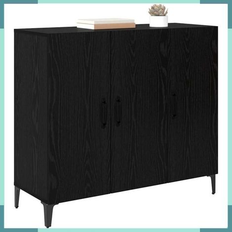 Buffet - 880682 - Chêne noir - 3 portes - 34 x 90 x 80 cm (1/5)