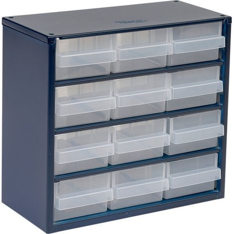 Cargador de piezas pequeñas Cargador de acero 612-02 An.306xP.150xH.283mm 12 cajones. RAACO