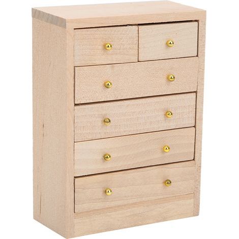Armoire miniature en bois pour maison de poupée 1:12, meuble de décoration modèle réduit (1/5)