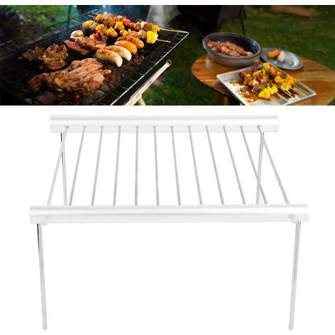 Tragbarer, faltbarer Edelstahl-Holzkohlegrill für Camping, Kochen im Freien und Picknicks (1/5)