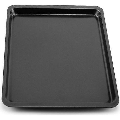 Lot de 2 plaques de cuisson rectangulaires antiadhésives noires pour pain et gâteaux, idéales pour la cuisine. (1/5)