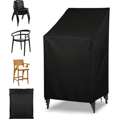 Oxford Garden Furniture Cover - Waterproof - Winter Resistant - UV Resistant - With Drawstring - 64 x 64 x 70/120 cm (1/5)