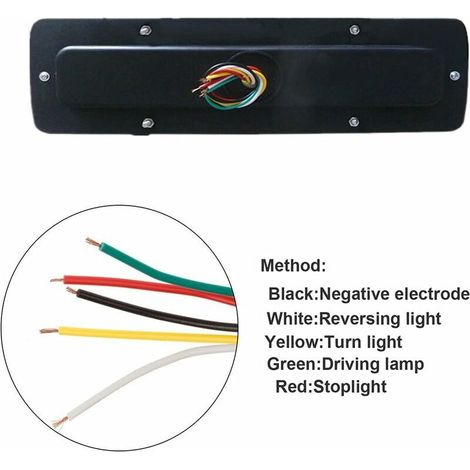 Lumières arrière de remorque 19 LED 12V étanches clignotants frein marche arrière pour caravane (1/3)
