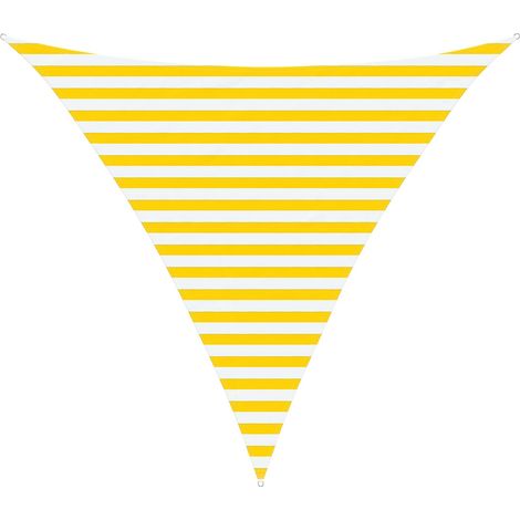 Sun Shade Sail Yellow and White 3 x 3 x 3 m vidaXL