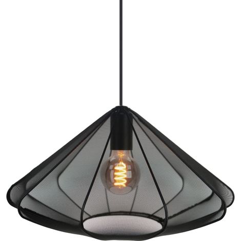 Lampe pendante Ø 42cm Dolwen Noir - Japandi - 43995 (1/3)