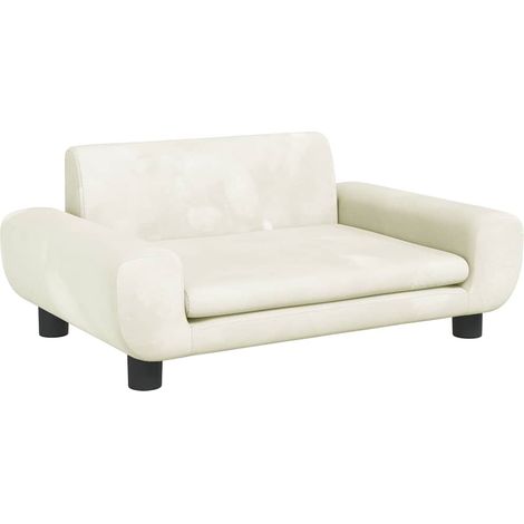 vidaXL Dog Bed Cream 70x45x33 cm Velvet