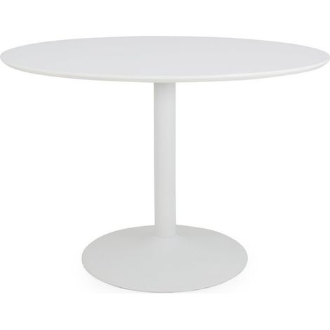 Tavolo AMARCORD bianco in metallo e legno 1 cm. (1/2)
