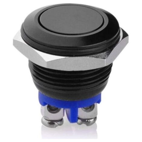 Commutateur À Bouton Poussoir - 16 mm - SPST 1NO - 3 A 250 V CA - Étanche IP65 - Pour Application Automobile Et Industrielle - 1 Pièce (1/5)