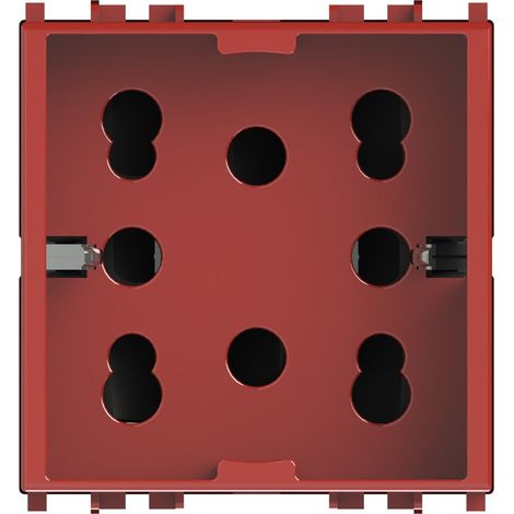 4 box presa polivalente side compatibile vimar plana 10/16a rossa 4b.v14r.h21 (1/5)